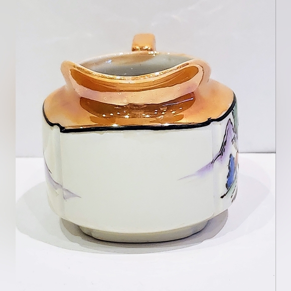 Small tea set 1960's Royal Nippon porcelain vintage Japanese orange luster - Picture 6 of 16